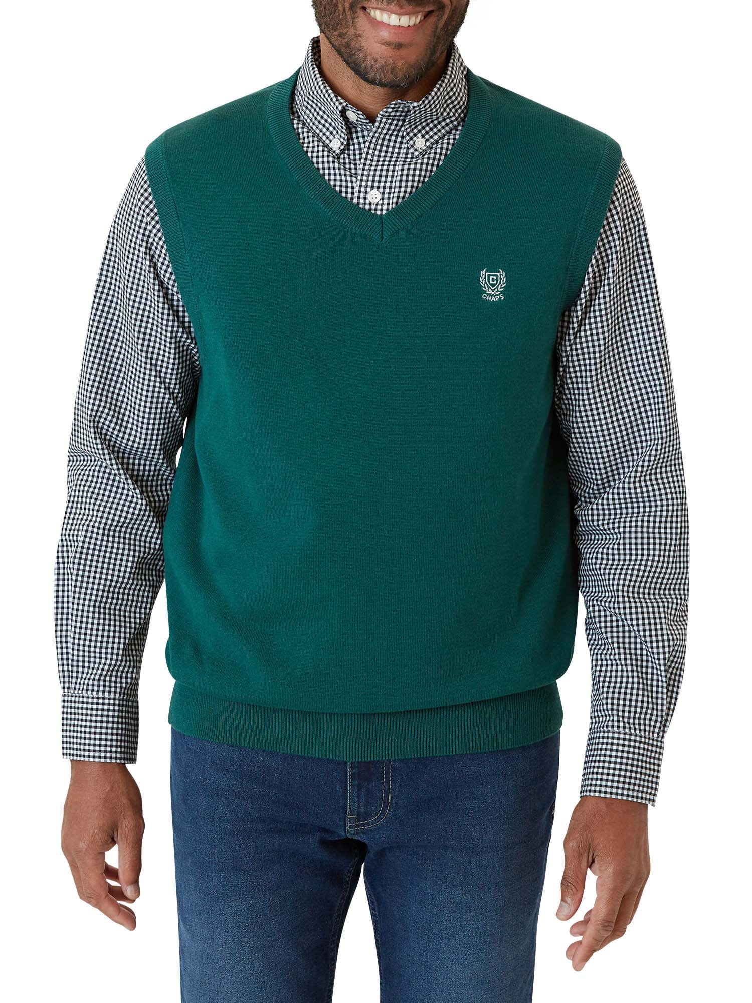 Chaps Men's Fine Gauge Cotton Sweater Vest Sizes XS up to 4XB