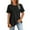 Black, variant on Generic Women Summer T Shirts Casual Short Sleeve Crew Neck Tops Pocket Tee Tops