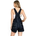 thumbnail image 3 of Revolt Womens Juniors Classic Retro Short Overalls (S, Dark Denim), 3 of 3