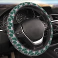 thumbnail image 5 of Rateoe Tropical Leaves Pattern Elastic Stretch Steering Wheel Cover, Universal 15 inch, Microfiber Breathable , Anti-Slip, Odorless, Easy Carry, 5 of 6