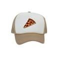 thumbnail image 1 of Adult Men's Pepperoni Pizza Slice Rope Foam Trucker Hat, White/Beige, 1 of 2