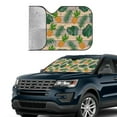 thumbnail image 2 of Yiaed Pineapples Palm Leaves Print Car Windshield Sunshade Front Auto Car Front Window Sun Shade Foldable Sun Visor Shield Cover Auto Accessories for Sedan SUV Truck-Medium, 2 of 5