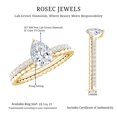 thumbnail image 5 of Rosec Jewels Pear Lab Grown Diamond Designer Teardrop Engagement Ring, 0.6 Ct, EF-VS Grade, 14K Yellow Gold, US 9.00, 5 of 8