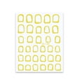 thumbnail image 3 of dianhelloya Nail Sticker Vivid Color Strong Stickiness Frame Decorative Paper Self-adhesive Sparkling DIY Nail Art Decal Golden B, 3 of 8