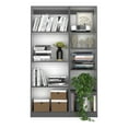 thumbnail image 2 of Miekor Furniture 2 Piece Bookcase Living Room Set, Storage Cabinet, 42" Wide and 9 Shelves Matt Gray / White 74865, 2 of 6