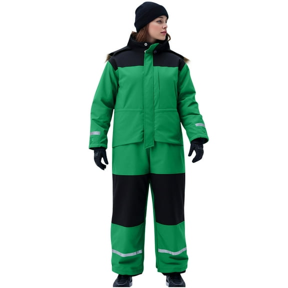 Qepwsc Women's Ski Snow Jackets and Pants Set Windproof Waterproof Snowsuit Warm Winter Snowboarding Insulated Coat Ski Suits Waterproof Two Piece Snowsuits for Winter Sports ﻿