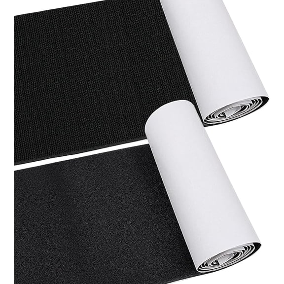 Self-Adhesive Hook and Loop Fastening Tape 6-inch Width 2 Yard(6.5 Feet) Heavy Duty Adhesive Back Fastener Strip Reusable Roll Sticky Glue Nylon Fabric Patch for Picture Tools Hanging