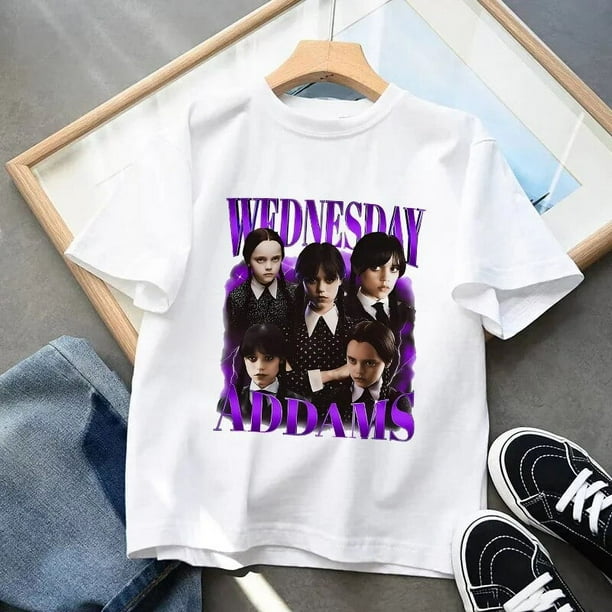 Camiseta con estampado de dibujos animados para mujer, ropa de moda Gótica para niñas y niños, Tops informales divertidos, regalo de cumpleaños para niños