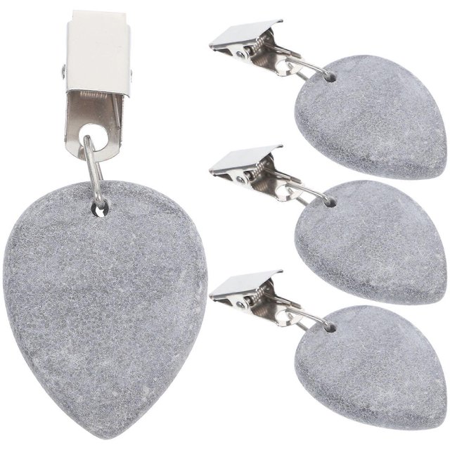 4pcs Outdoor Tablecloth Weight Decorative Marble Tablecloth Weight Clip Anti-skid Tablecloth Weight