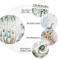 thumbnail image 3 of Coastal Fall Pumpkins Bathroom Shower Curtains with 12 Hooks Waterproof Shower Curtain for Stalls and Bathtubs Ocean Nautical Green Eucalyptus Leaves Decorative Bathroom Curtain 54x78 Inches, 3 of 9