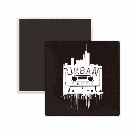 

Street Landmark Outline Pattern Graffiti Square Ceracs Fridge Magnet Keepsake Memento