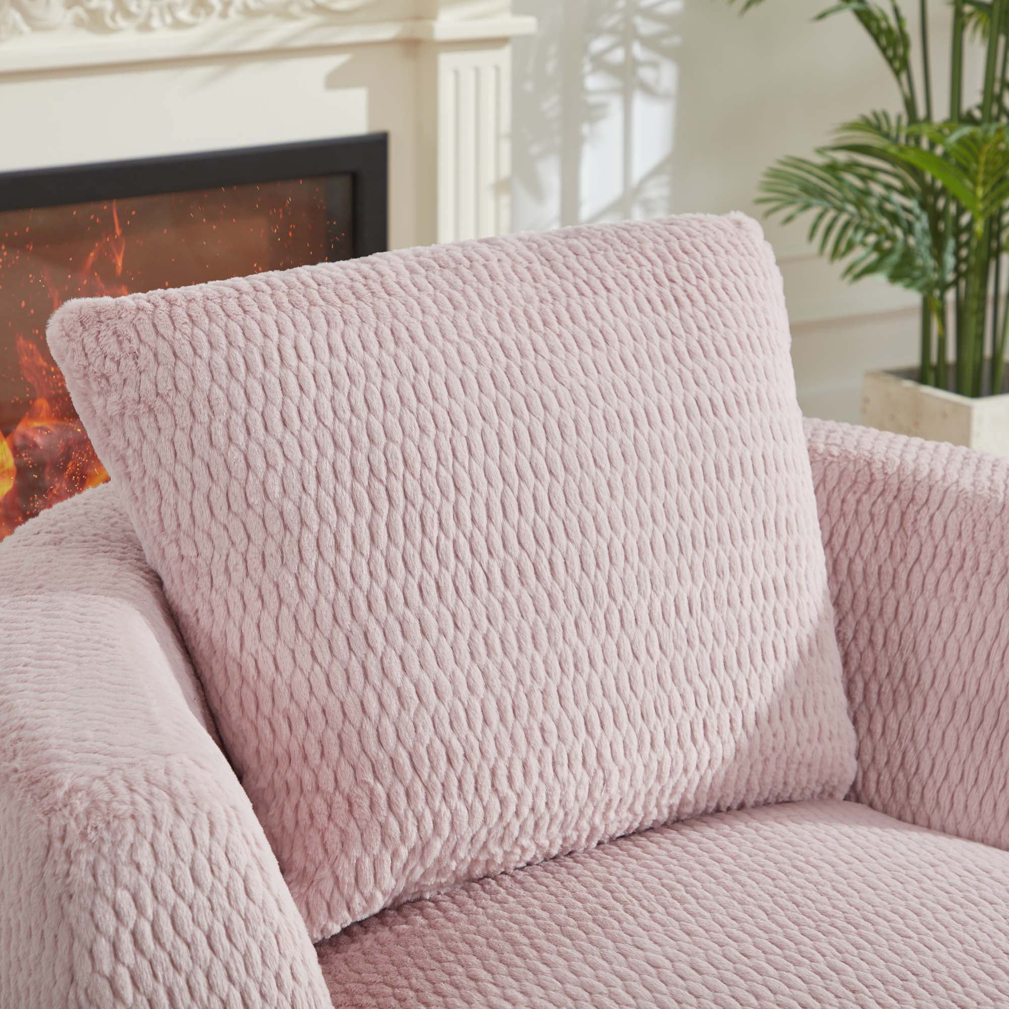 Miniyam 360° Swivel Chair for Living Room with Plush Pocket Spring Seat & Sturdy Wood Base - Easy Assembly, Pink