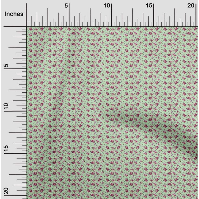 oneOone Silk Tabby Fabric Leaves & Flower Floral Print Fabric BTY 42 Inch Wide
