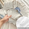 thumbnail image 4 of Twin XL Size Fitted Sheet Set - Nautical Coastal 2 Piece Bedding Sets 16" Deep Pocket Fitted Sheet with 1 Pillowcases, Vintage Beach Coral Starfish Shell Brushed Microfiber Hotel Luxury Bed Sheets, 4 of 9