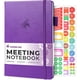 thumbnail image 1 of Cuaderno reuniones Clever Fox: Organizador trabajo y negocio - Agenda, notas, tareas - Bloc gestión proyectos y reuniones - Sin fecha, A5 - Morado, 1 of 3