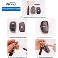 thumbnail image 4 of Key Fob Cover Compatible with Fit for Hyundai Elantra Ioniq Sonata Tucson Elantra GT Bling Key Case Protection Shell with Keychain Case Holder Protector,1,Black, 4 of 6