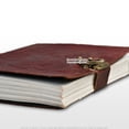thumbnail image 5 of Medieval Renaissance Double Dragon Leather Handmade Journal Diary w/Lock, 5 of 7