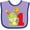 Lavender and Purple, variant on Inktastic 1st Birthday Cute Dinosaur Boys or Girls Baby Bib