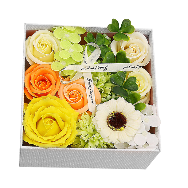 Billuyoard Flores artificiales creativas Día de San Valentín Flor de jabón Regalo Caja de rosas Boda Festival en casa Regalo Flores artificiales de alta Kits de decoración para fiestas No.07 Billuyoard HA003073-07B