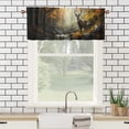 thumbnail image 3 of Forest Deer Curtain Valances Fall Hunting Theme Elk Wild Animal Waterfall Landscapes Window Treatment Valance Curtains for Bathroom 54 by 18 in, 1 Panel, 3 of 6