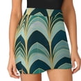thumbnail image 3 of Art Deco Fan Pattern Women's Shorts Non-Slip Single Pocket A-line Trouser Skirt Summer Shorts Casual Shorts for Women, 3 of 7