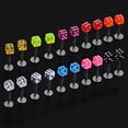 thumbnail image 2 of Flmtop Dice Stud Earring Beautiful Mini Sturdy Dice Shaped Lip Studs for Dressing Room, 2 of 10