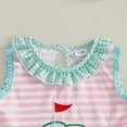 thumbnail image 4 of Xyant Baby Girl Golf Clothes Summer Sleeveless Tank Tops T Shirt Bloomers Shorts Set Newborn Infant Toddler Girl Golf Outfit (Light Green,18-24 Months）, 4 of 7