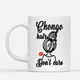 thumbnail image 2 of Coffee Mugs Chongo Hair Don't Care Funny Ponytail Girl Mexican Pun Styles Gifts for Mom Coffee Lovers 11oz 15oz White Mug Christmas Gift, 2 of 7
