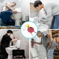 thumbnail image 4 of ORDDIART 1Set Toilet Flapper for Homeowners with Prevent Twisting Function in Red Rubber, 4 of 6