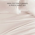 thumbnail image 4 of 100% Cotton Flannel Bed Sheets Set for Twin Size Bedding in Blush by Comfort Canopy, 4 of 15