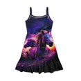 thumbnail image 4 of Uourmeti Girls Cute Sundress Highland Cattle Print Spaghetti Strap Dresses for Summer Sleeveless Beach Midi Tank Dress Casual Party Home Playwear 3-4t, 4 of 7