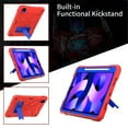 thumbnail image 6 of ELEHOLD for iPad Pro 11 inch 2022/2021/2020/2018, Air 5th/4th Generation Case 2022/2020 10.9", Heavy Duty Shockproof Rugged Shoulder Strap Foldable Kickstand Cover with Pencil Holder, red, 6 of 7