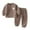 Coffee, variant on Big Boys Flannel Pajamas Winter Warm Pullover Top Pants Soft Sleepwear Set