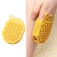 thumbnail image 4 of Depurador corporal de silicona de doble cara, manga antideslizante para dedos, guante exfoliante para baño de SPA, cepillo corporal para mujer y , AMARILLO Baoblaze Cepillo para fregar el cuerpo, 4 of 8
