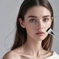 thumbnail image 2 of Thin Makeup Brush Professional Synthetic Bristles Liquid Face Blender, 2 of 12