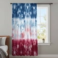 thumbnail image 3 of Blue White Red Sheer Curtains 54 Inches Long, Tie-dye American Flag Star Abstract Light Filering Curtains, Breathable Simi Curtain Privacy Drapes for Kitchen Bathroom Small Window Treatment, 3 of 9