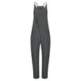 thumbnail image 7 of FRSASU One Piece Jumpsuits for Women Casual Overalls Sleeveless Strap Rompers Travel Vacation Outfits Spring Fashion Clothes Gray, 7 of 7