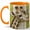 Orange, variant on Stained Glass Giraffe Coffee Mug, Safari Animal Mug, Ceramic 11 oz