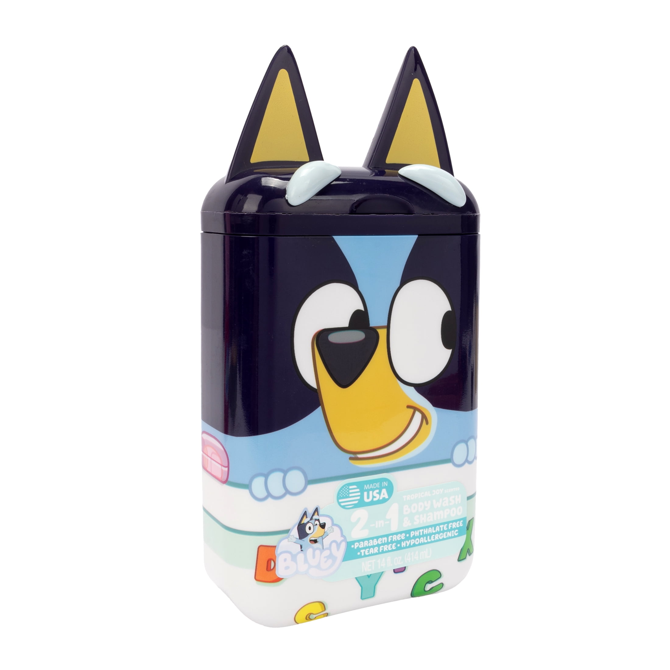 (2 pack) Bluey 2-In-1 Shampoo and Body Wash, Tropical Joy Scented, 14oz