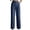 Navy, variant on Ninixx Womens High Waist Pinstripe Dress Pants Straight Leg Pleated Front Trousers with Pockets for Work
