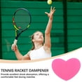 thumbnail image 5 of Uxcell Tennis Racket Vibration Dampener Soft Silicone Racket Shock Absorber for Tennis Racquet String - Heart Shaped Hot Pink, 5 of 6