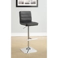 thumbnail image 2 of Coaster Upholstered Faux Leather Adjustable Bar Stools in Black, 2 of 2