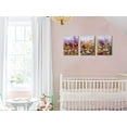 thumbnail image 5 of Flowers Wall Art Daisy Colorful Canvas Floral Pictures Spring Purple Painting, Landscape Artwork Framed for Living Room Bedroom Bathroom Dinning Room Kitchen Office Home Decor 12"x16"x3 Panels, 5 of 6