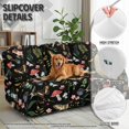 thumbnail image 6 of ZIATUBLES 8 Pieces Recliner Covers for 3 Cushion Reclining Sofa, Soft Stretch Recliner Couch Covers with Elastic Bottom Secure Fit Furniture Protector for Pets, Butterfly Mushroom Wildflower, 6 of 9