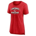 thumbnail image 2 of Women's Red Cincinnati Reds Arch Tri-Blend T-Shirt, 2 of 3