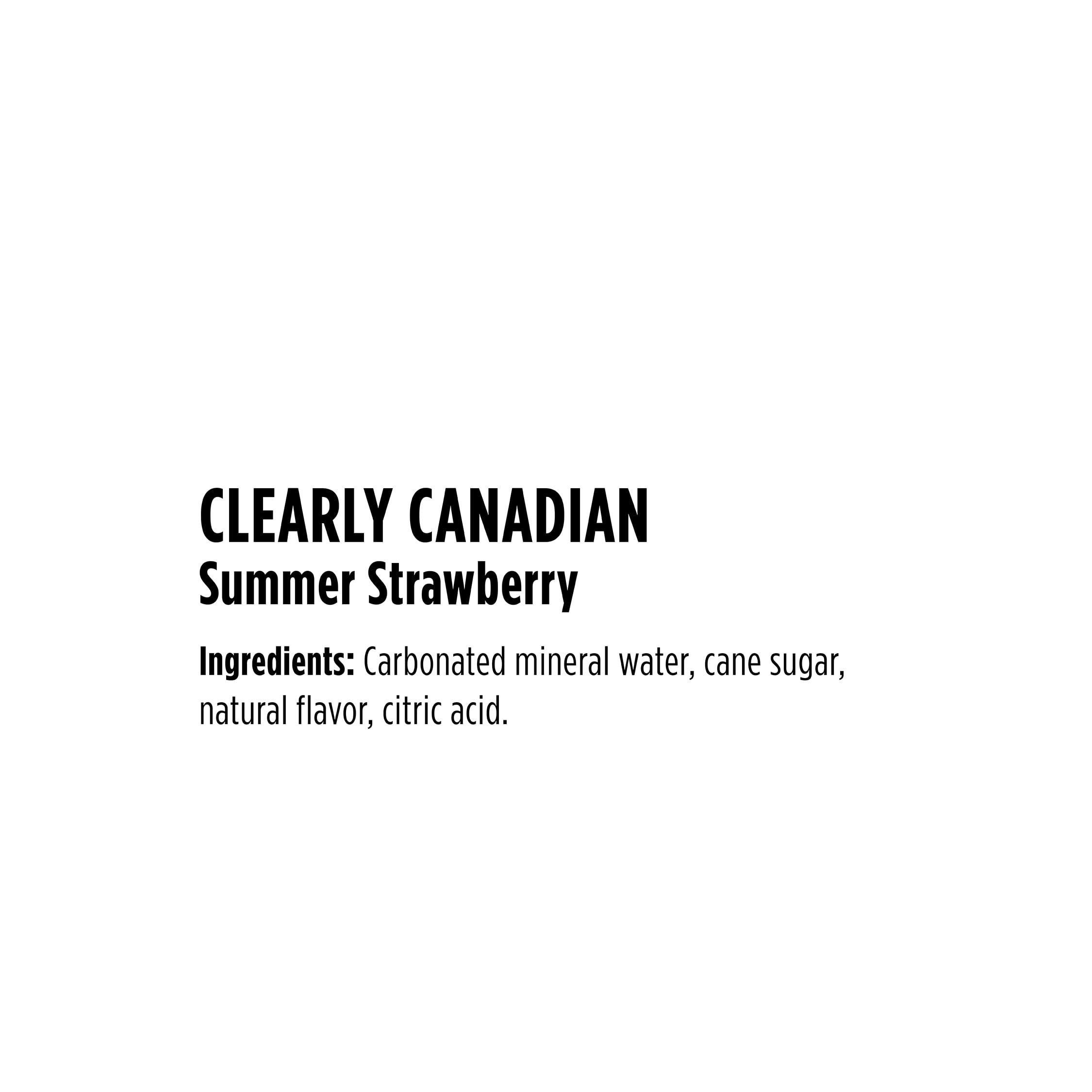 Clearly Canadian Summer Strawberry Sparkling Water, 11 fl oz, Pack of 12