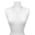 thumbnail image 3 of Delight Jewelry Two-tone 3-D Candy Cane Silver tone Elegant Infinity Lariat Necklace, 3 of 4