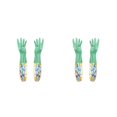 thumbnail image 2 of Guantes impermeables de látex Yuarrent Herramienta de limpieza para fregar platos 2piezas, 2 of 6