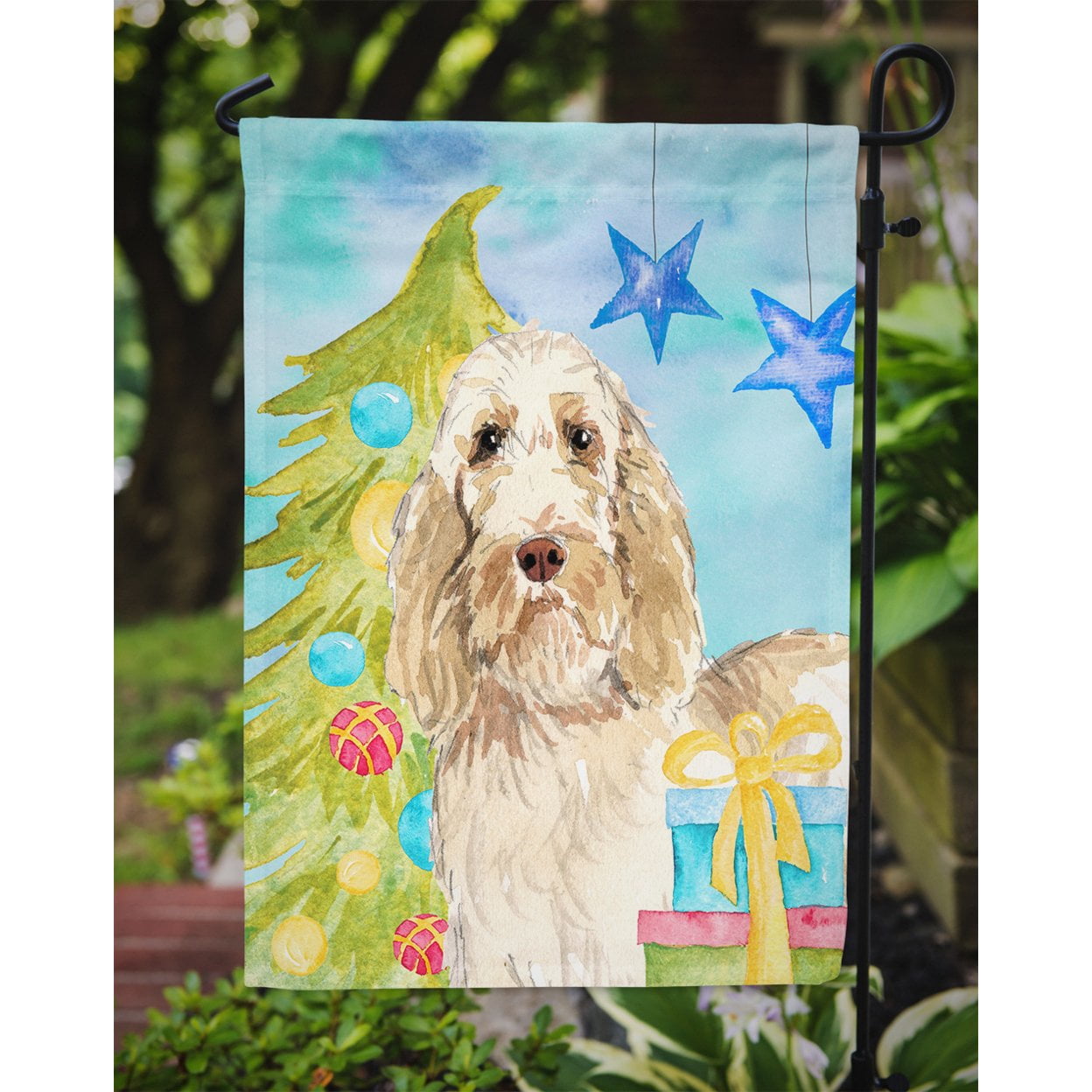 Carolines Treasures CK1860GF Christmas Tree Spinone Italiano Flag Garden Size  Small multicolor
