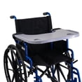 thumbnail image 3 of AlveyTech Plastic Removable Tray Table with Cup Holder, Wheel Chairs & Transport Chairs Trays (Gray), 3 of 9